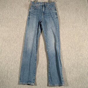 Madewell 90s Straight Jeans Womens Size 24 High Rise Light Wash Denim